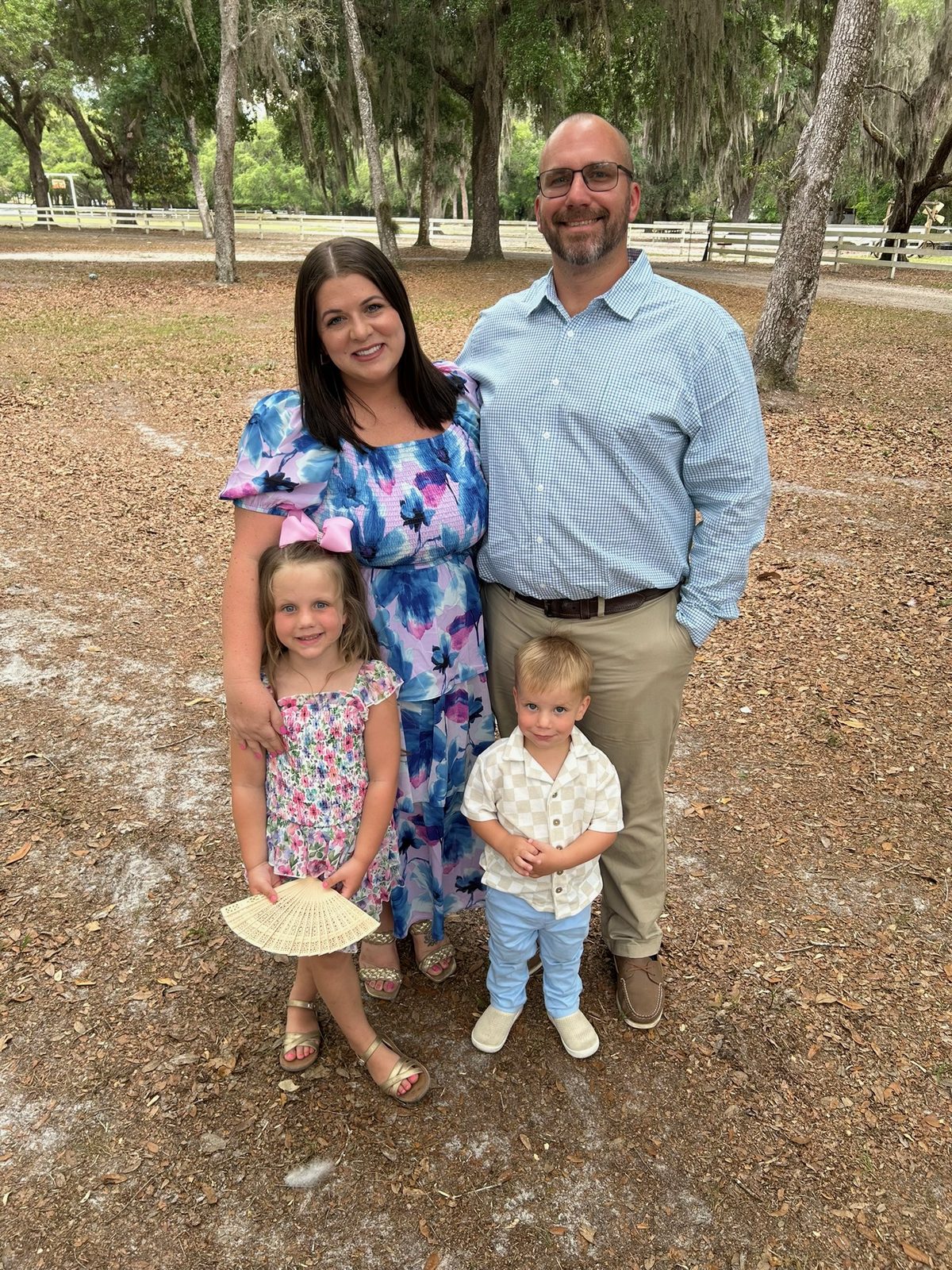 Amanda Kinard with her family in Baker County
